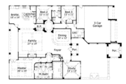 Mediterranean Style House Plan - 3 Beds 2.5 Baths 3023 Sq/Ft Plan #411-164 