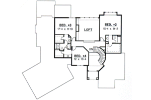 Floor Plan - Upper Floor for Traditional House Plan #67-458 - 4 bed, 3.5 bath