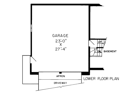 Floor Plan - Lower Floor for Modern House Plan #312-228 - 3 bed, 2 bath