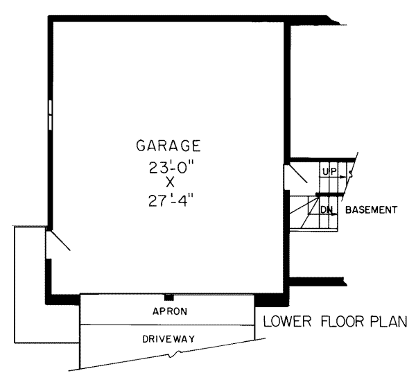 Modern Floor Plan - Lower Floor Plan #312-228