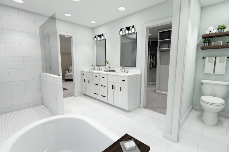 House Blueprint - Interior - Master Bathroom 2 for Craftsman House Plan #51-1359 - 4 bed, 2.5 bath