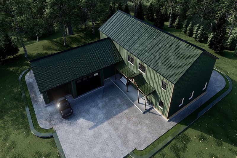 Home Plan - Exterior - Other Elevation 2 for Barndominium House Plan #1107-14 - 4 bed, 2.5 bath