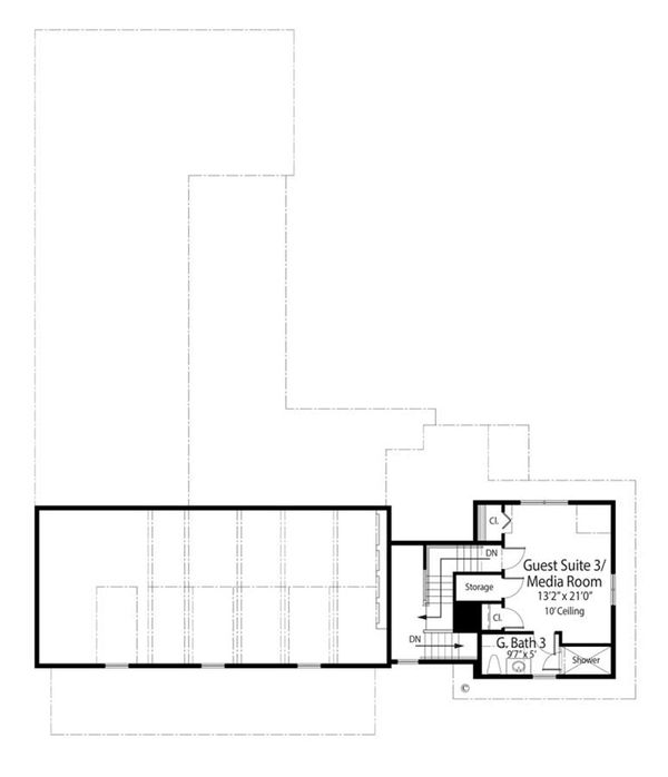 Farmhouse Floor Plan - Upper Floor Plan #938-82