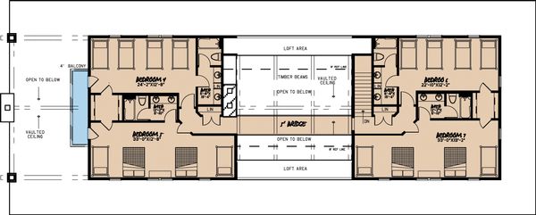Craftsman Floor Plan - Upper Floor Plan #923-10