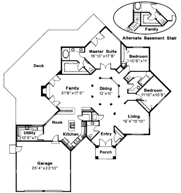 Architectural House Design - Traditional Floor Plan - Main Floor Plan #124-146
