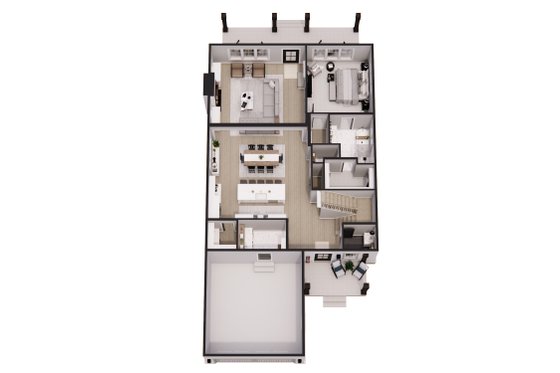 Floor Plan - Main Floor 1 for Farmhouse House Plan #51-1262 - 3 bed, 3.5 bath
