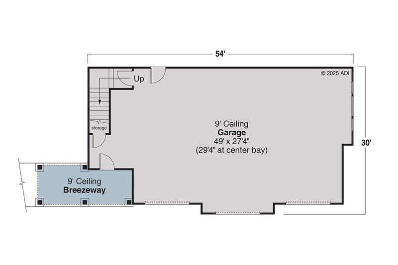 Home Plan - Floor Plan - Main Floor for European House Plan #124-640, 0 bath