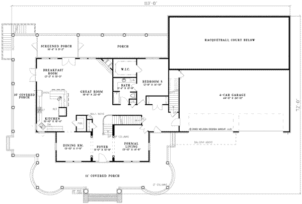 Architectural House Design - Victorian Floor Plan - Main Floor Plan #17-2099