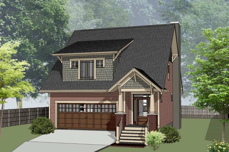 House Blueprint - Bungalow Exterior - Front Elevation Plan #79-275