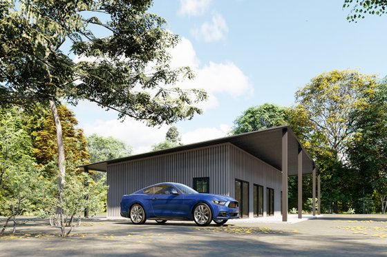 Exterior - Other Elevation 6 for Barndominium House Plan #1107-13 - 1 bed, 1.5 bath