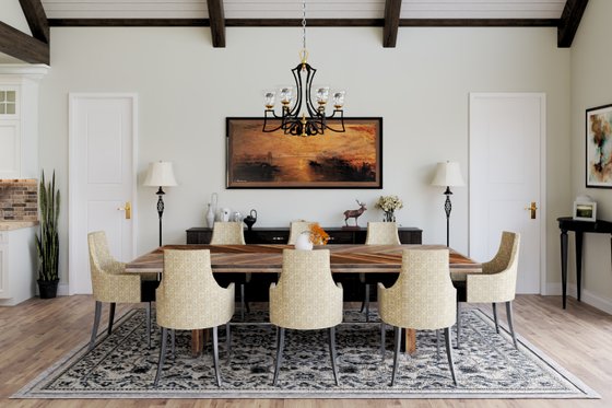 Interior - Dining Room for Country House Plan #54-566 - 5 bed, 4 bath