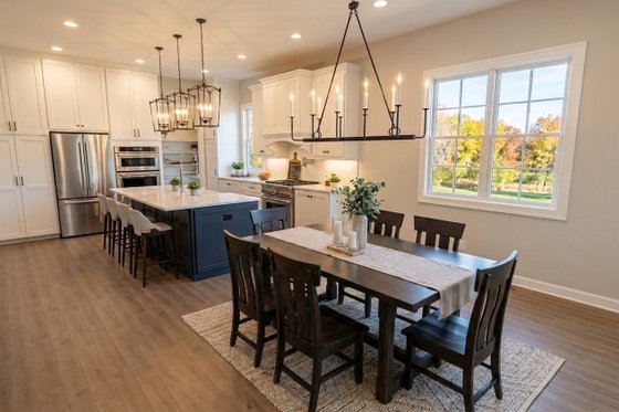 Interior - Dining Room 1 for Farmhouse House Plan #51-1549 - 4 bed, 3.5 bath
