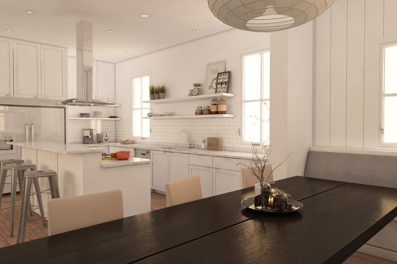 Dream House Plan - modern craftsman kitchen rendering