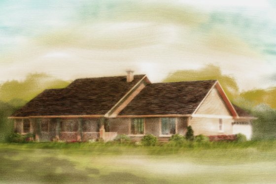 Exterior - Other Elevation for Ranch House Plan #427-6 - 3 bed, 2 bath