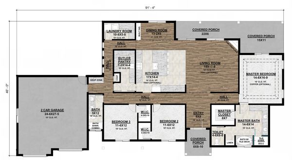 Home Plan - Craftsman Floor Plan - Main Floor Plan #1077-2