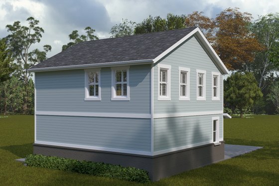 Exterior - Rear Elevation for Traditional House Plan #1060-380 - 2 bed, 1 bath
