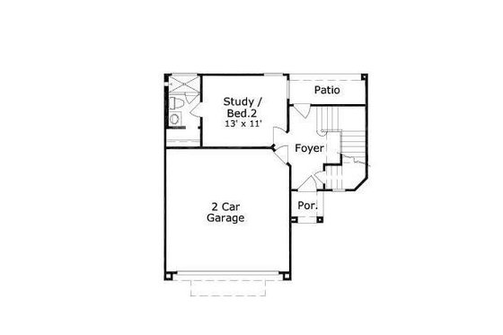 Floor Plan - Main Floor for European House Plan #411-683 - 3 bed, 3.5 bath