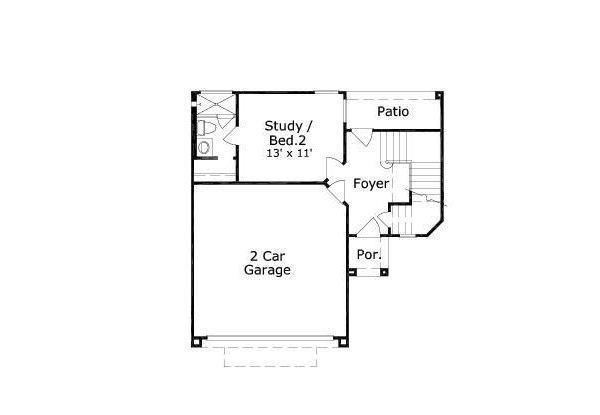 European Floor Plan - Main Floor Plan #411-683