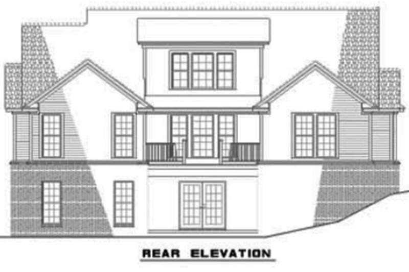 Architectural House Design - Exterior - Rear Elevation for Traditional House Plan #17-1152 - 3 bed, 2.5 bath