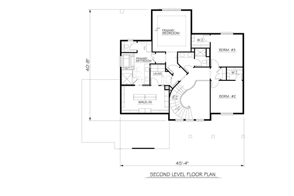 Architectural House Design - Floor Plan - Upper Floor for Traditional House Plan #1122-21 - 3 bed, 3 bath