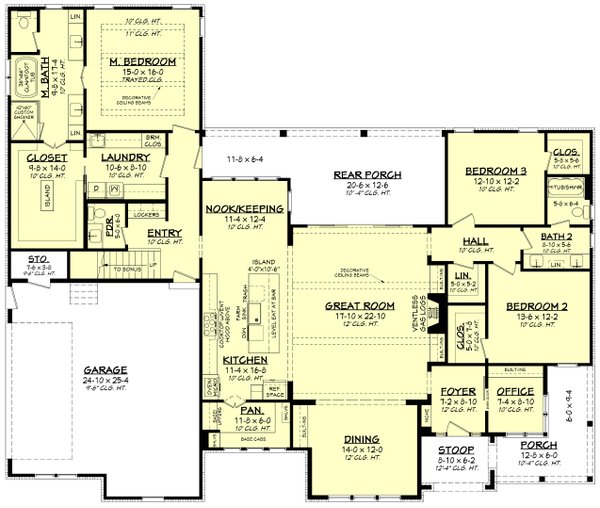 Farmhouse Floor Plan - Main Floor Plan #430-272