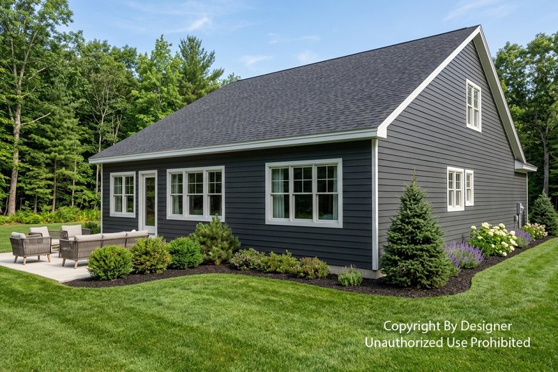 House Plan Design - Exterior - Rear Elevation 1 for Farmhouse House Plan #51-1535 - 3 bed, 2.5 bath