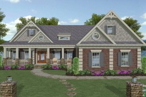 Craftsman Exterior - Front Elevation Plan #56-719