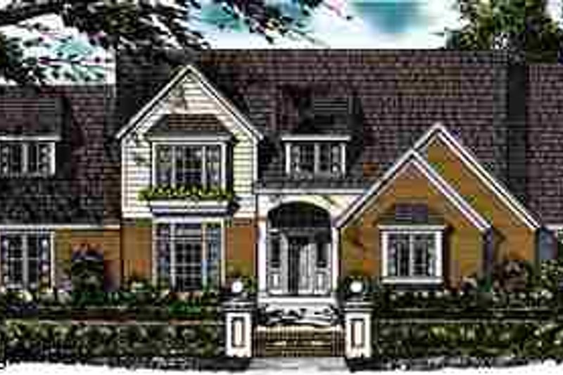House Blueprint - Country Exterior - Front Elevation Plan #40-137