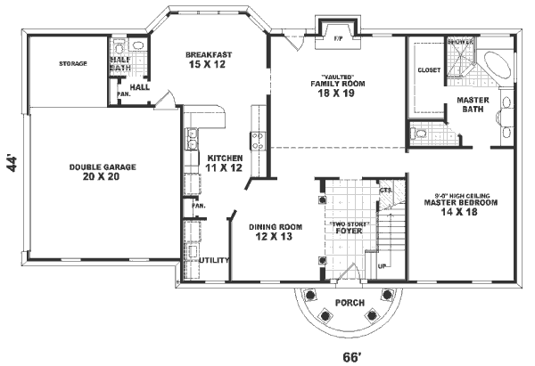 Colonial Floor Plan - Main Floor Plan #81-260