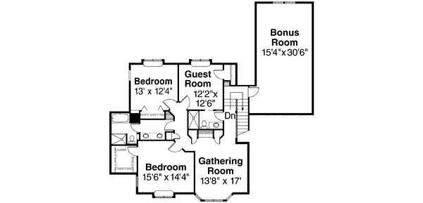 Modern Floor Plan - Upper Floor Plan #124-325