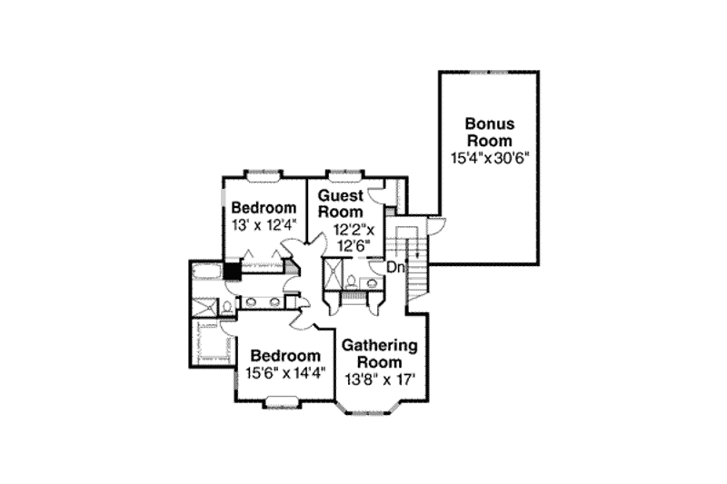 Home Plan - Floor Plan - Upper Floor for Modern House Plan #124-325 - 4 bed, 4.5 bath