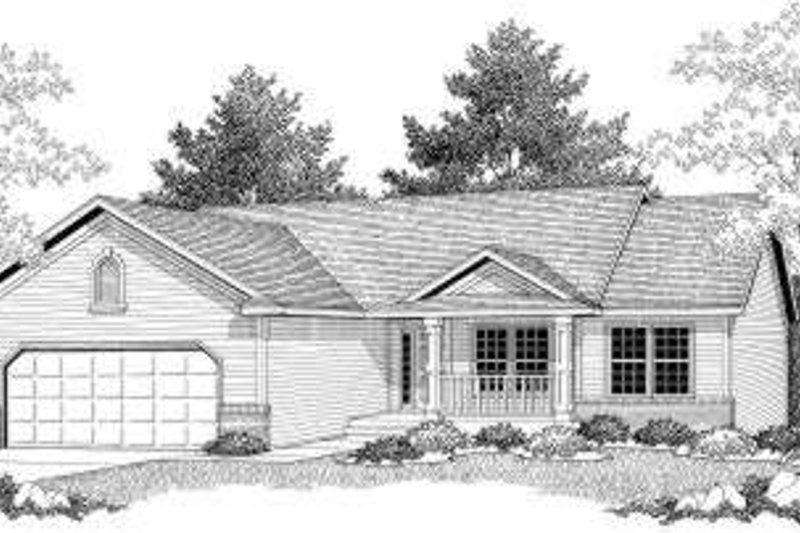 House Design - Ranch Exterior - Front Elevation Plan #70-581