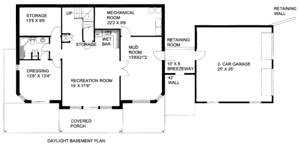 Dream House Plan - Bungalow Floor Plan - Lower Floor Plan #117-633