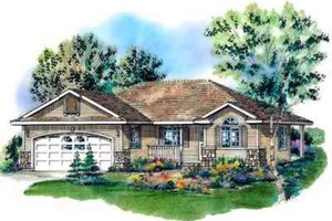 Traditional Exterior - Front Elevation Plan #18-336