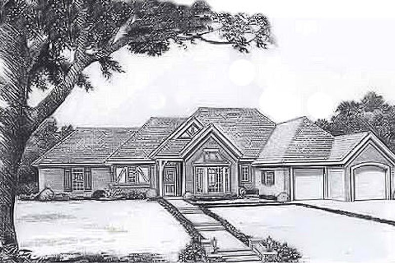 Traditional Style House Plan - 3 Beds 2 Baths 1644 Sq/Ft Plan #310-898