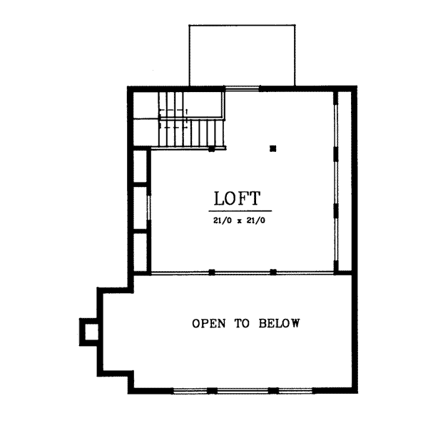 Modern Floor Plan - Upper Floor Plan #93-201