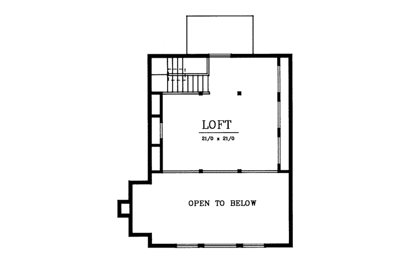 Home Plan - Floor Plan - Upper Floor for Modern House Plan #93-201 - 1 bed, 1 bath