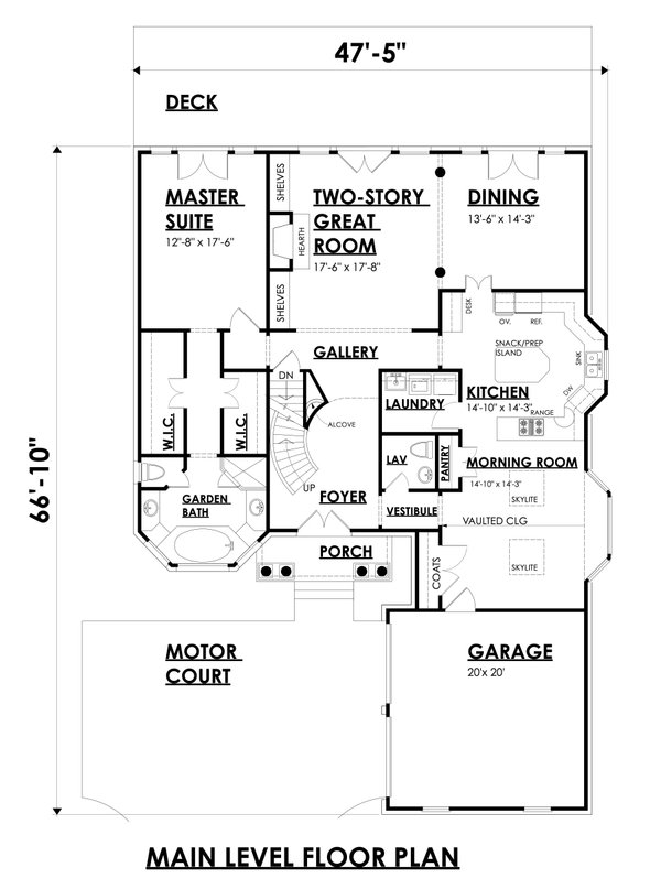 Dream House Plan - Floor Plan - Main Floor for Southern House Plan #30-369 - 3 bed, 3.5 bath