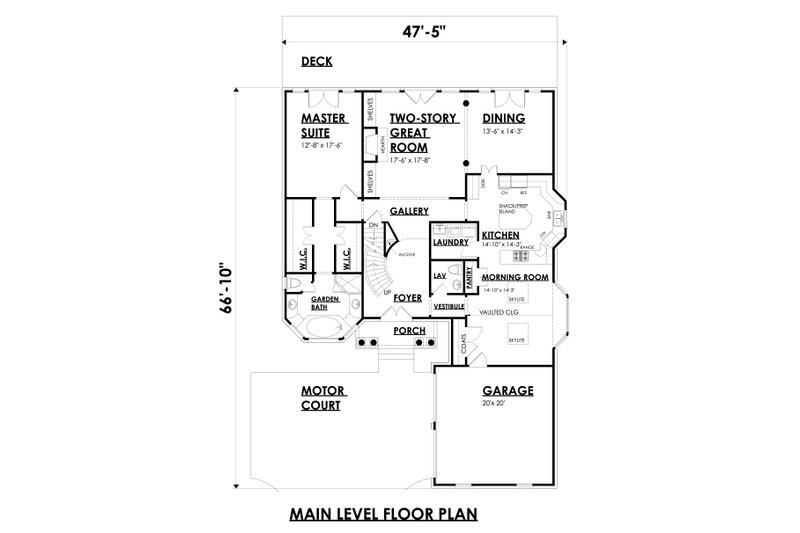 Architectural House Design - Floor Plan - Main Floor for Southern House Plan #30-369 - 3 bed, 3.5 bath