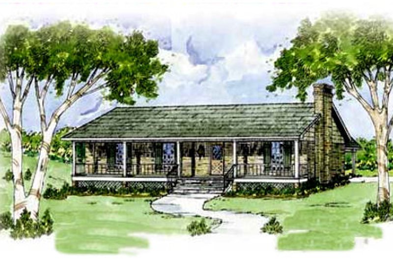 Ranch Style House Plan - 3 Beds 2 Baths 1365 Sq/Ft Plan #36-107