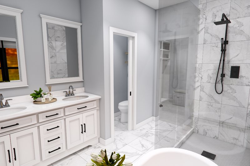 Architectural House Design - Interior - Master Bathroom 2 for Farmhouse House Plan #51-1363 - 4 bed, 3.5 bath