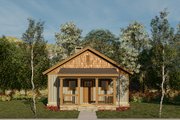 Country Style House Plan - 2 Beds 1 Baths 691 Sq/Ft Plan #17-2604 