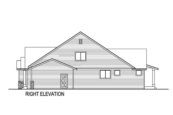 Exterior - Other Elevation 1 for Farmhouse House Plan #569-46 - 4 bed, 3 bath
