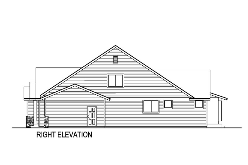 Home Plan - Exterior - Other Elevation 1 for Farmhouse House Plan #569-46 - 4 bed, 3 bath