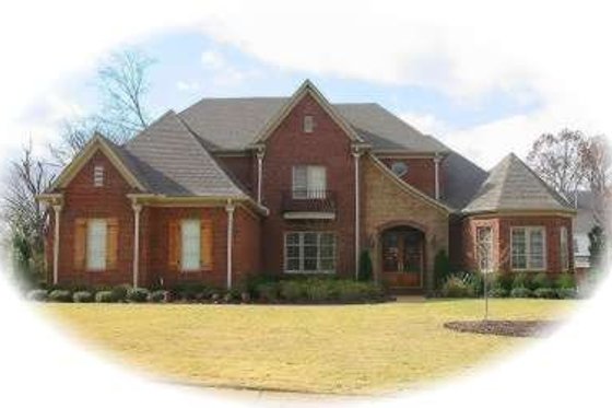 Exterior - Front Elevation for Colonial House Plan #81-1620 - 4 bed, 4 bath