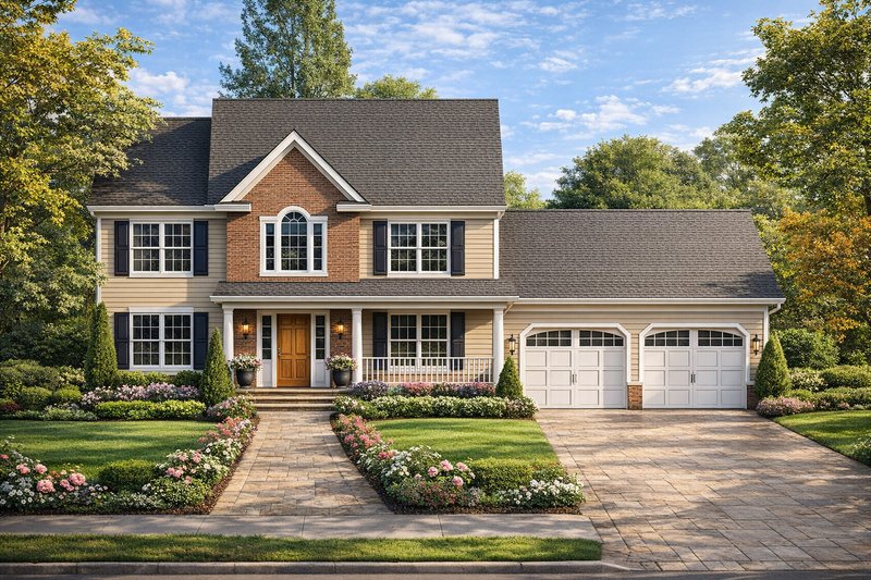 Home Plan - Country Exterior - Front Elevation Plan #1053-4