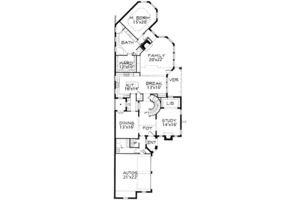 Floor Plan - Main Floor for European House Plan #141-126 - 3 bed, 2.5 bath