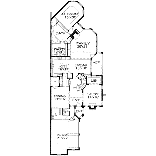 European Floor Plan - Main Floor Plan #141-126