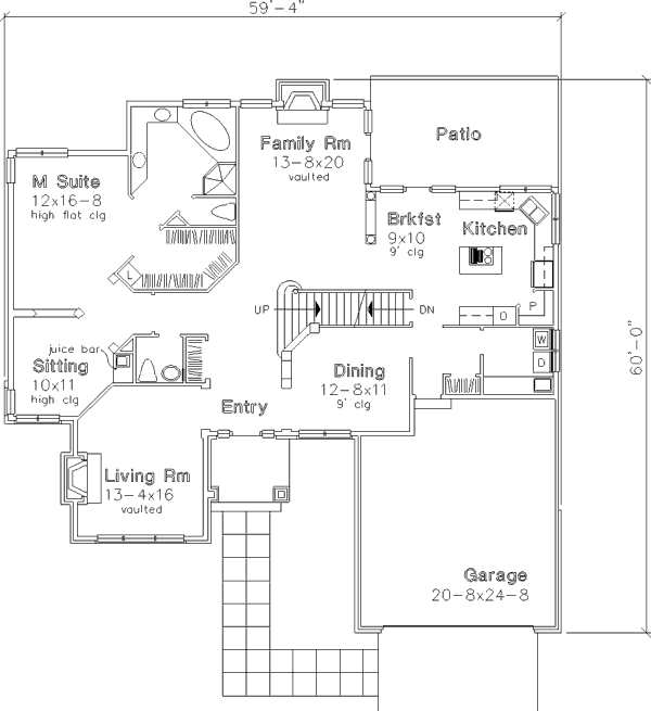Country Floor Plan - Main Floor Plan #320-457
