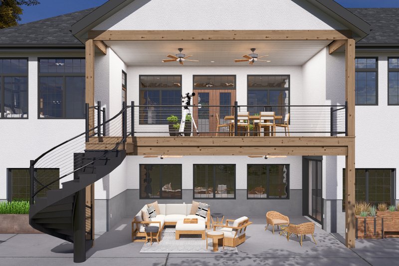 House Blueprint - Exterior - Outdoor Living for Farmhouse House Plan #1060-238 - 3 bed, 2.5 bath